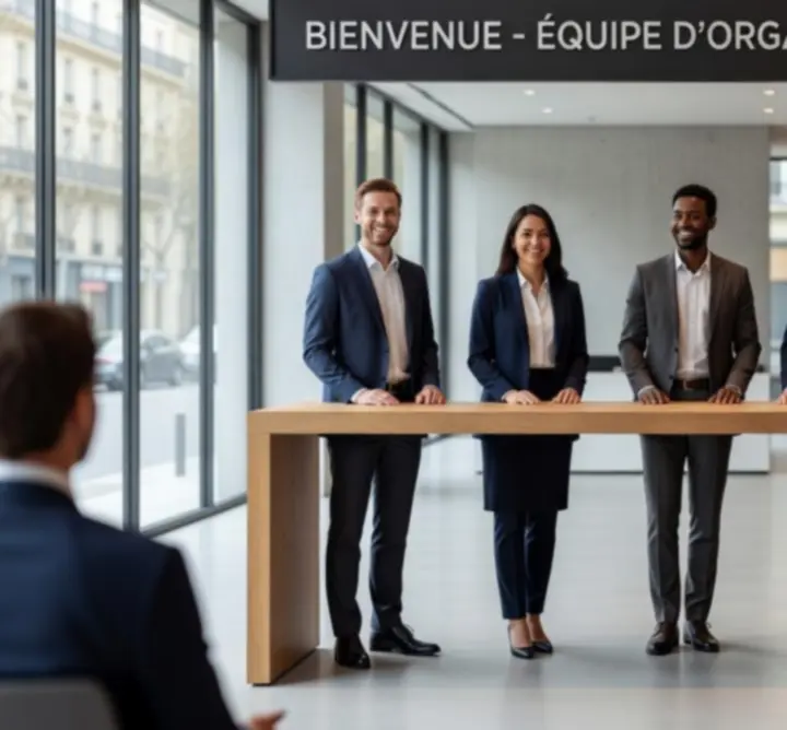 Équipe d’accueil prête à accompagner un événement de jeux en intérieur
